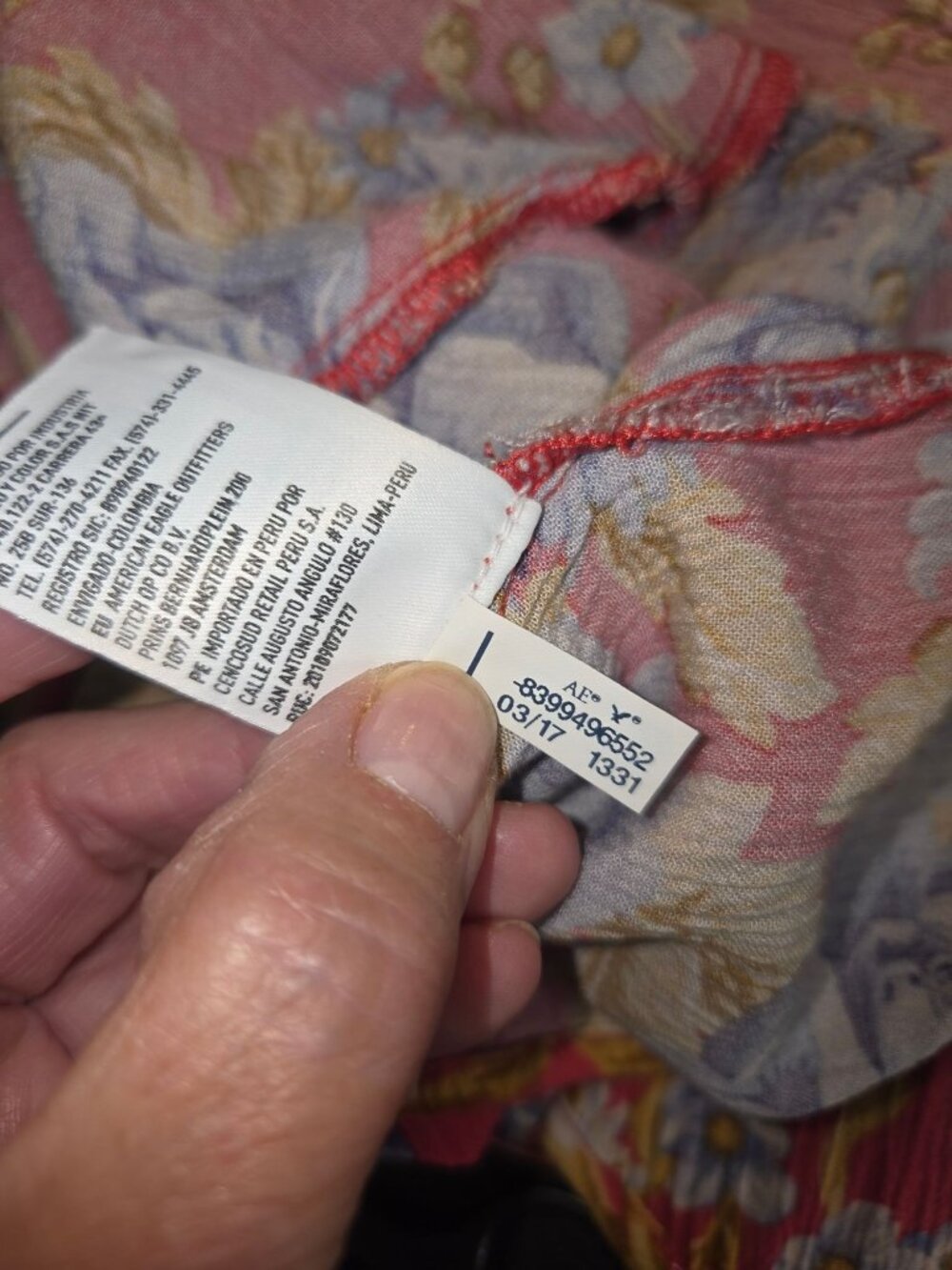American Eagle Outfitters Floral Halter Dress - Red With Blue & Yellow Flowers S - Picture 12 of 13